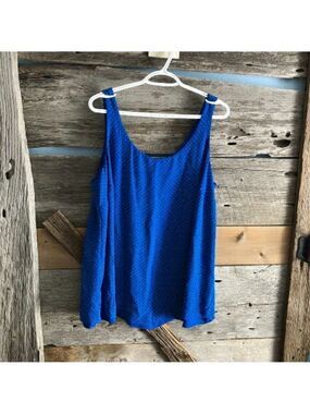 𝅺penningtons plus size X Blue dual layer, reversible tank top